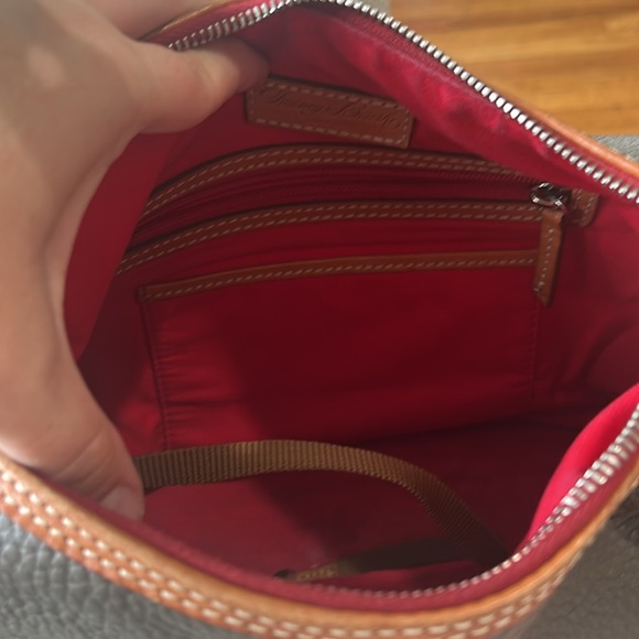 🦆Dooney & Bourke Soft Pebbled Leather Shoulder Tassel Bag - Picture 9 of 12